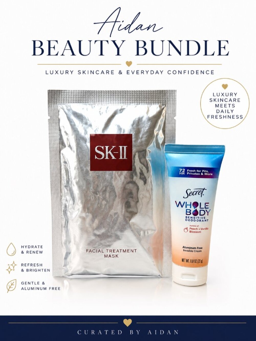 SK-II Facial Treatment Mask + Secret Whole Body Sensitive Deodorant Travel Size